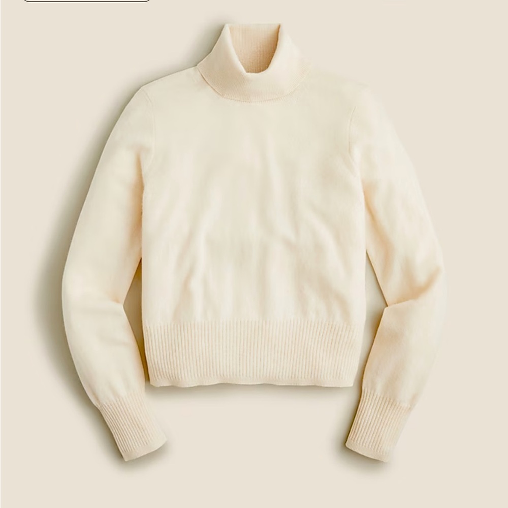 NWT JCrew Shrunken Cashmere Turtleneck Sweater